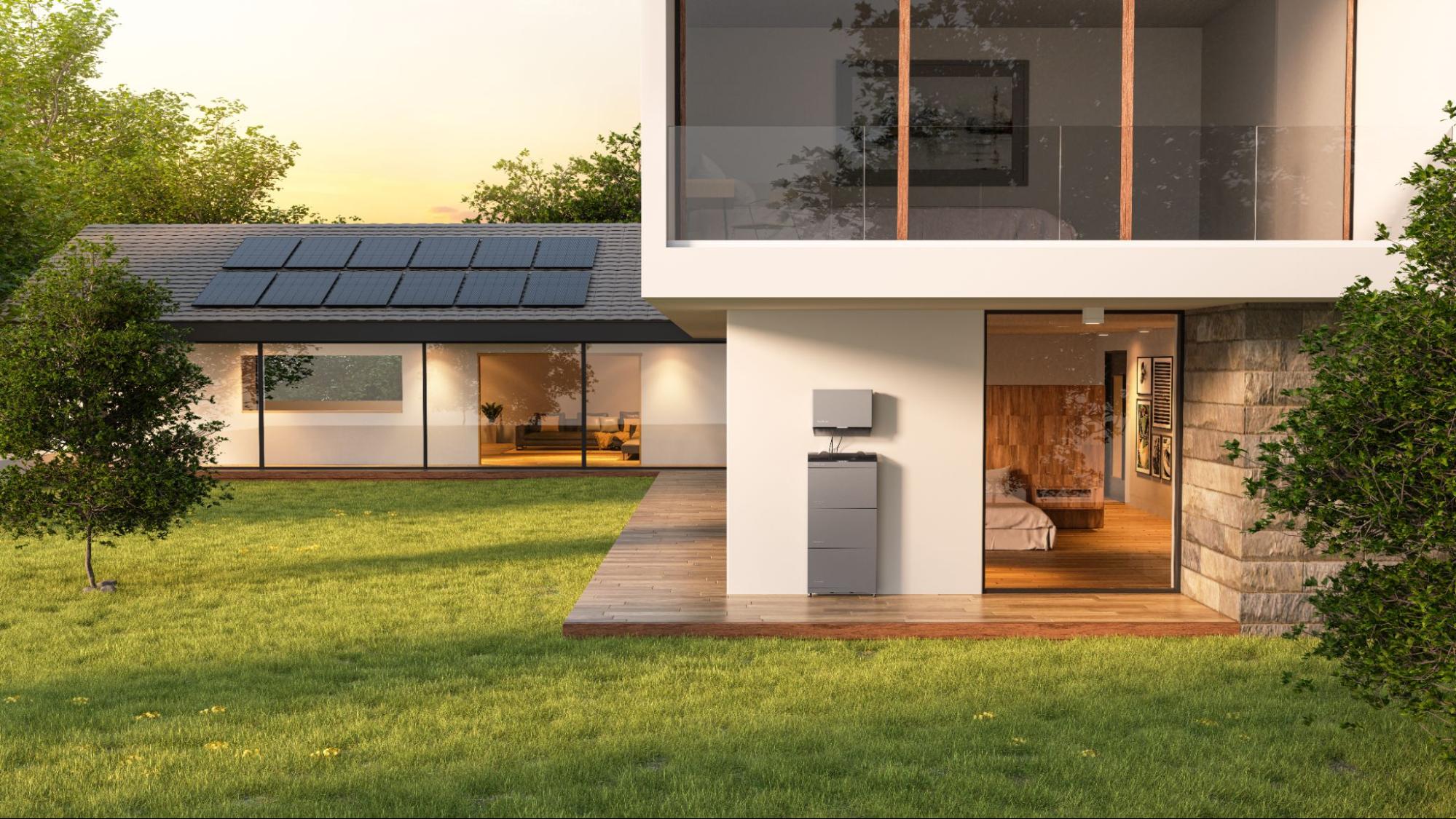 A house powered by EcoFlow solar energy system