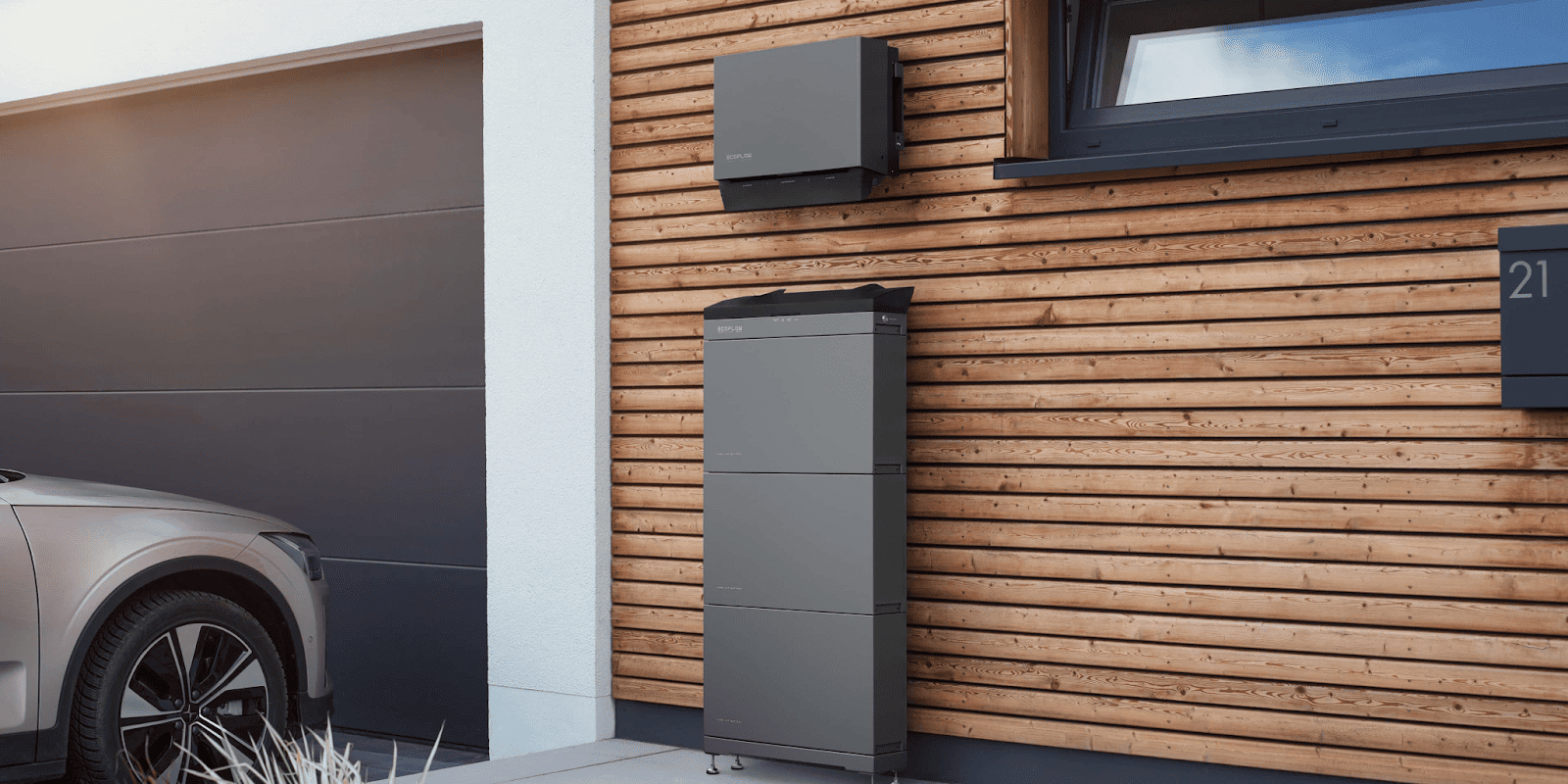 Eine Solarenergiespeicheranlage in einem modernen Haus