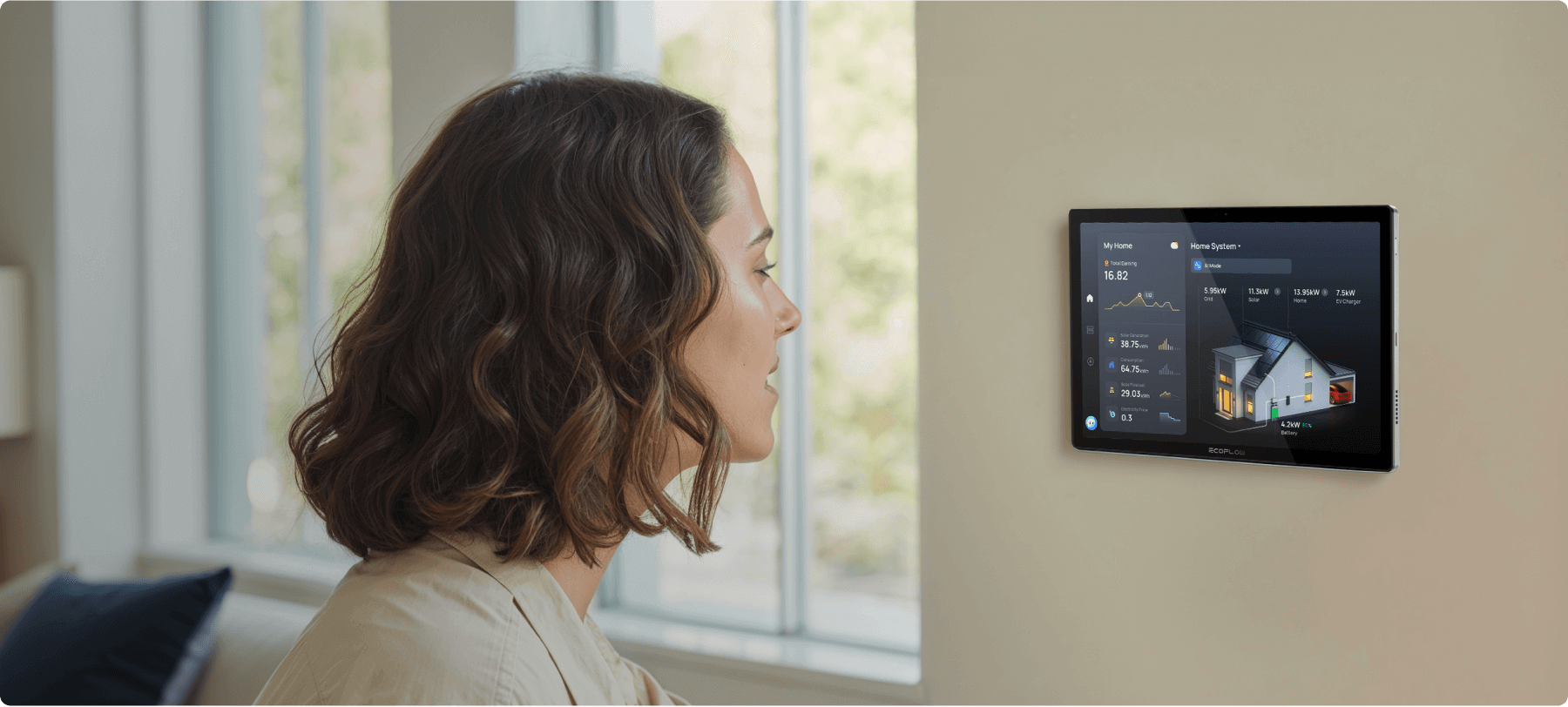 Dashboard di controllo del sistema energetico della casa