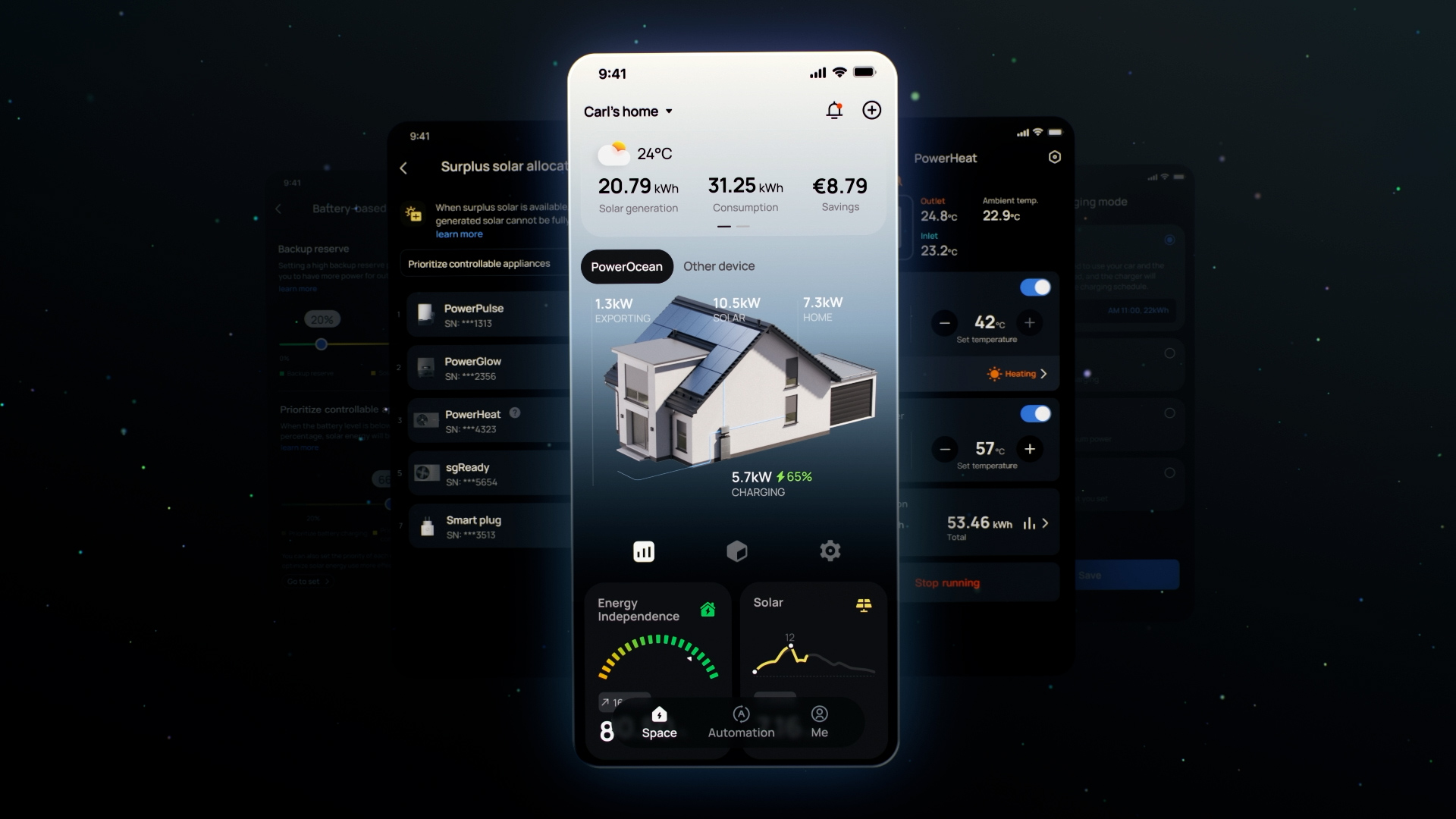 EcoFlow App zeigt Daten für Photovoltaik-Rechner.