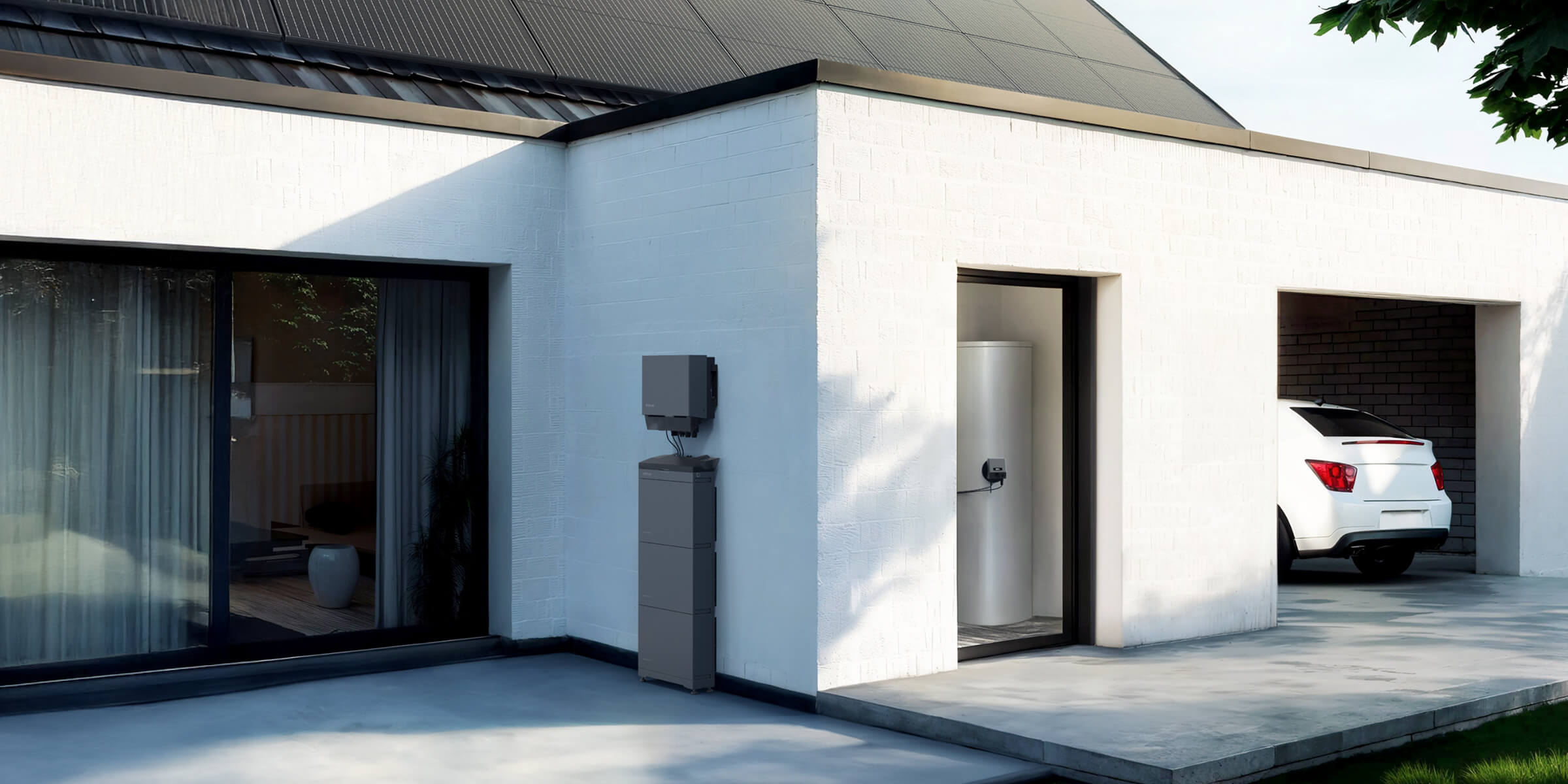 Ein Warmwasserspeicher integriert in ein PV-Speichersystem