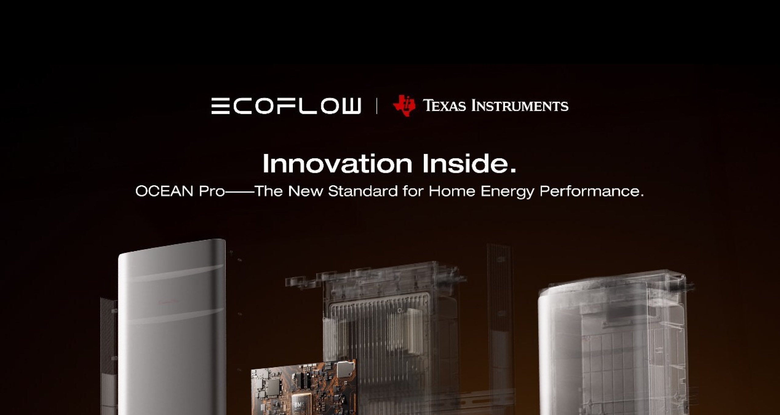 EcoFlow OCEAN Pro residential energy storage system displayed at RE+ 2025, featuring advanced UL9540B-certified safety and whole-home backup design.