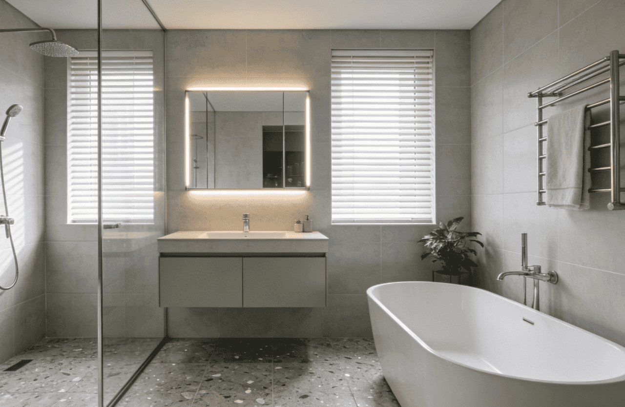 Choose bathroom materials and finishes