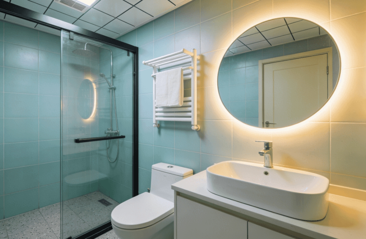 Lighting, heating, and ventilation for modern bathrooms
