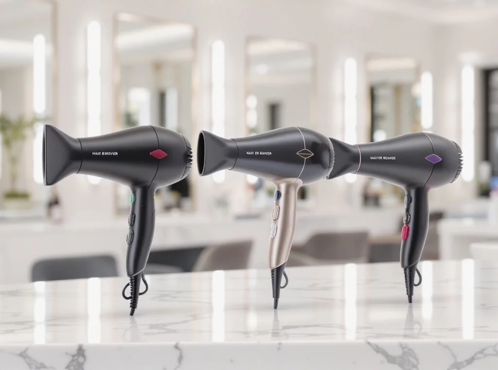 average wattage of different hair dryers