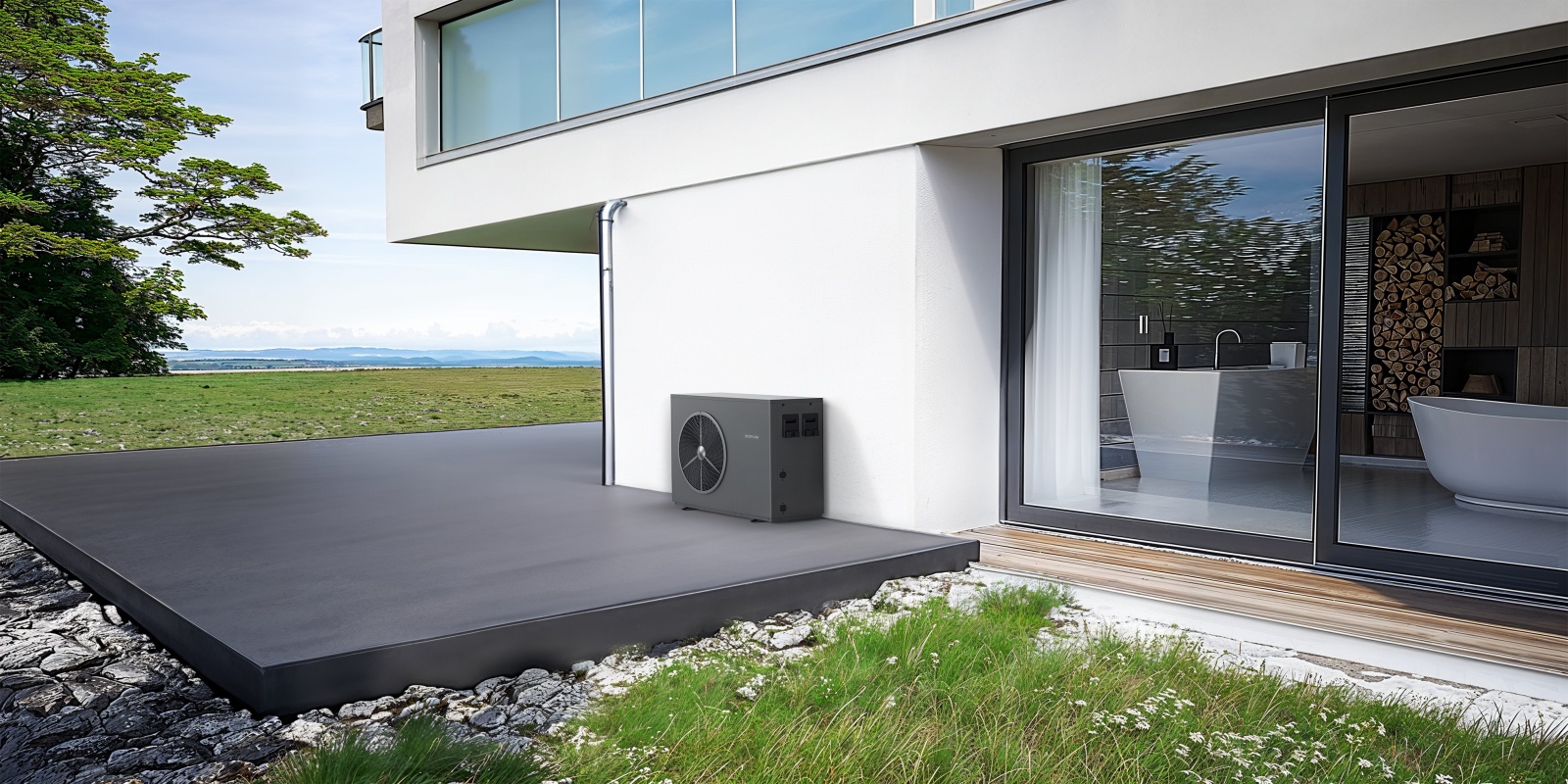 EcoFlow PowerHeat pompa di calore alimentata da energia solare