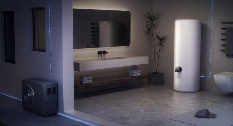 domestic hot water cylinder integrated with modern electric heat pump system