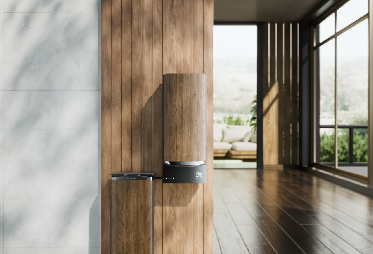 ecoflow ocean pro walnut wood design