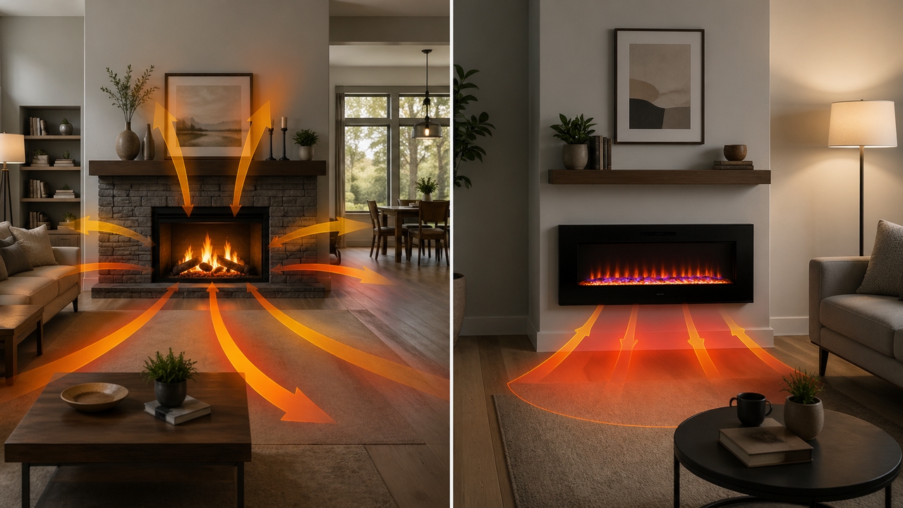 Heat output and efficiency