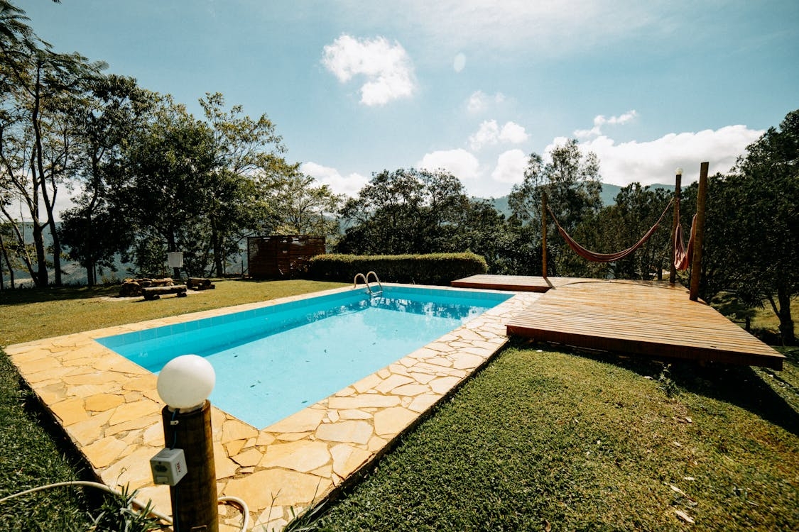 a pool with a pump