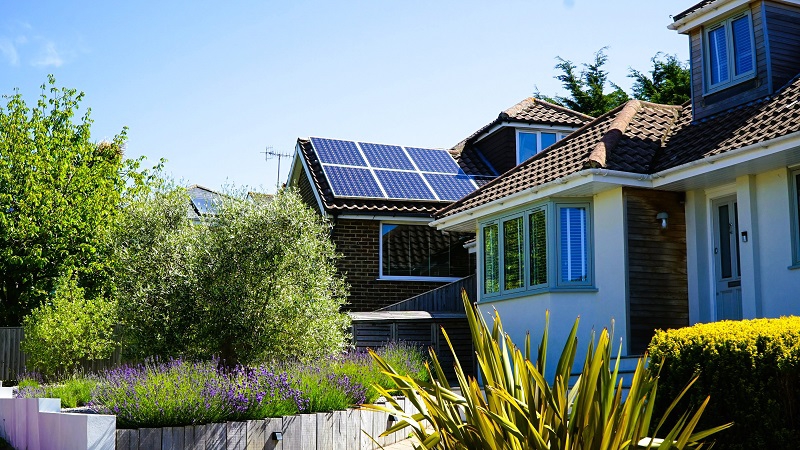 Solar panels generating solar power