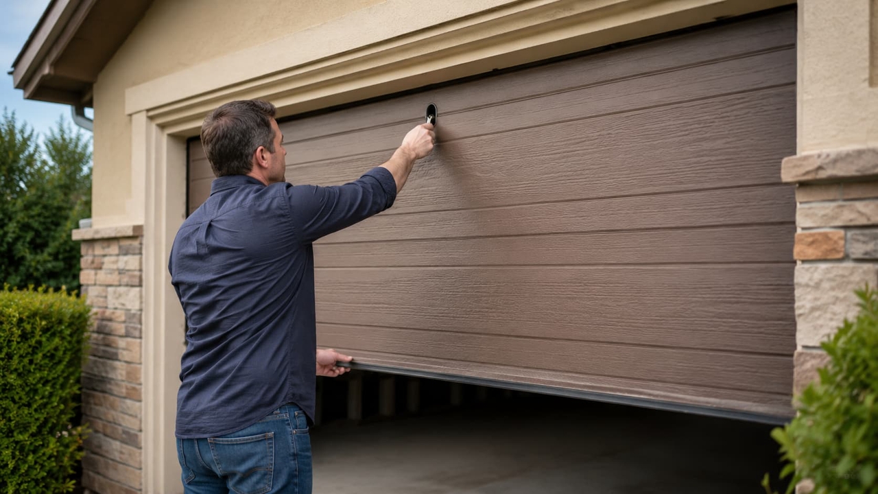 Open garage door from outside