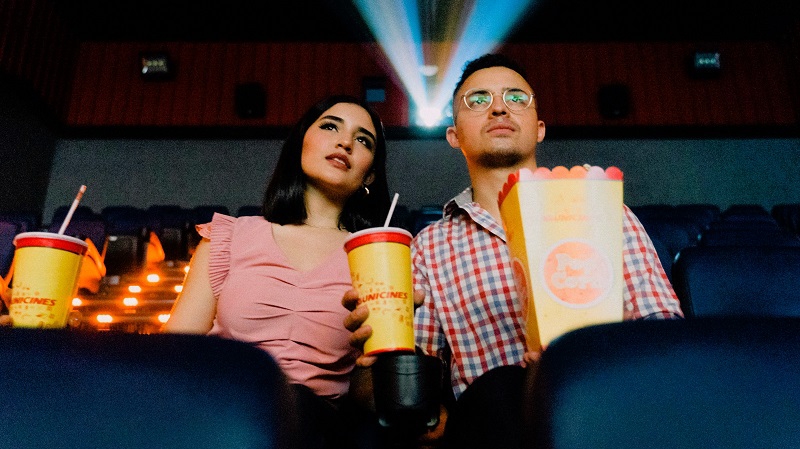 Heading to a nearby movie theatre