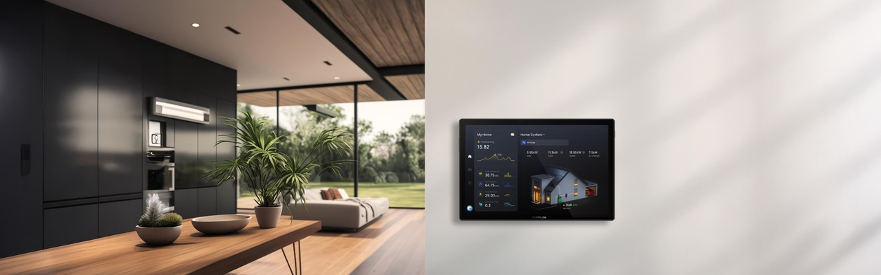 Home renewable energy system with EcoFlowPowerInsight 2 Monitor