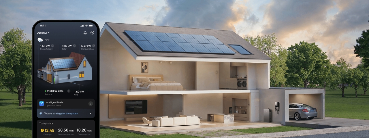 EcoFlow OCEAN 2 Single-Phase Home Battery installed in a household
