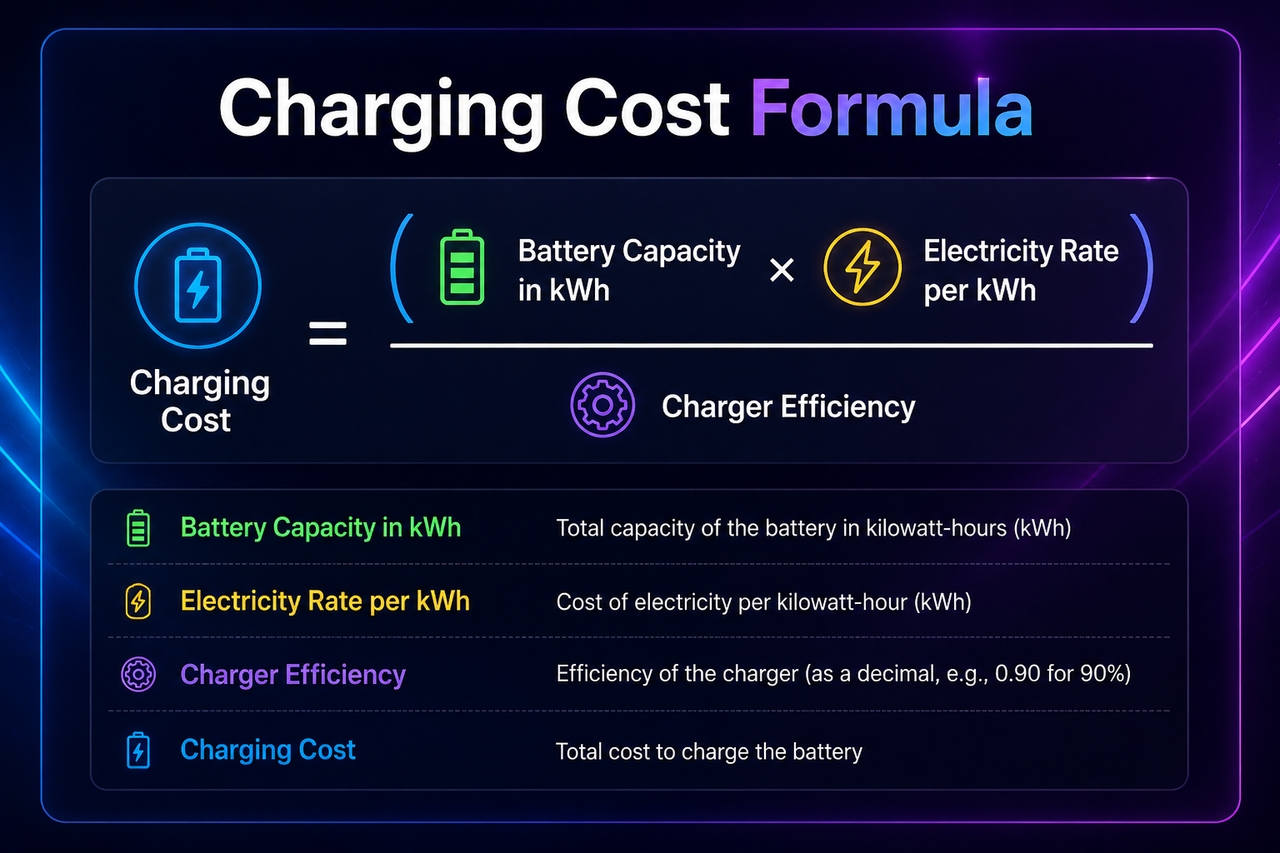 charge an electric car costs
