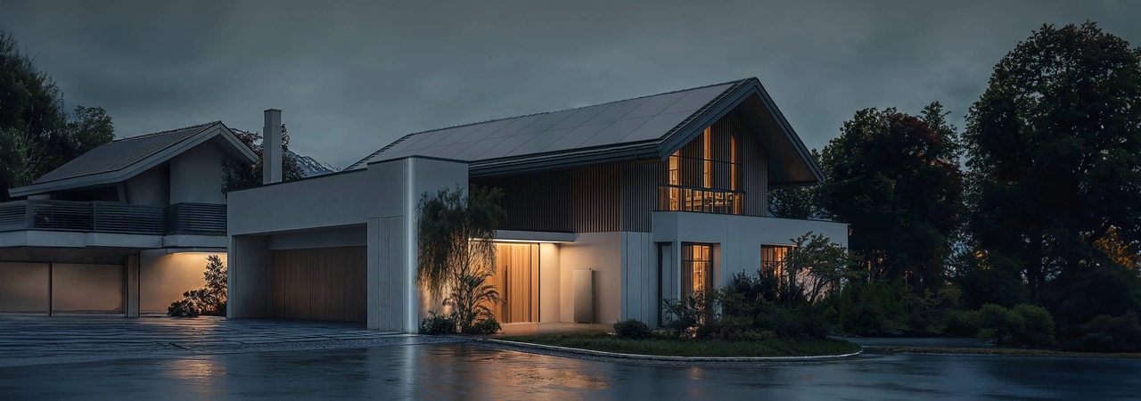 EcoFlow PowerOcean Single-Phase home battery integrated with a residential rooftop solar installation