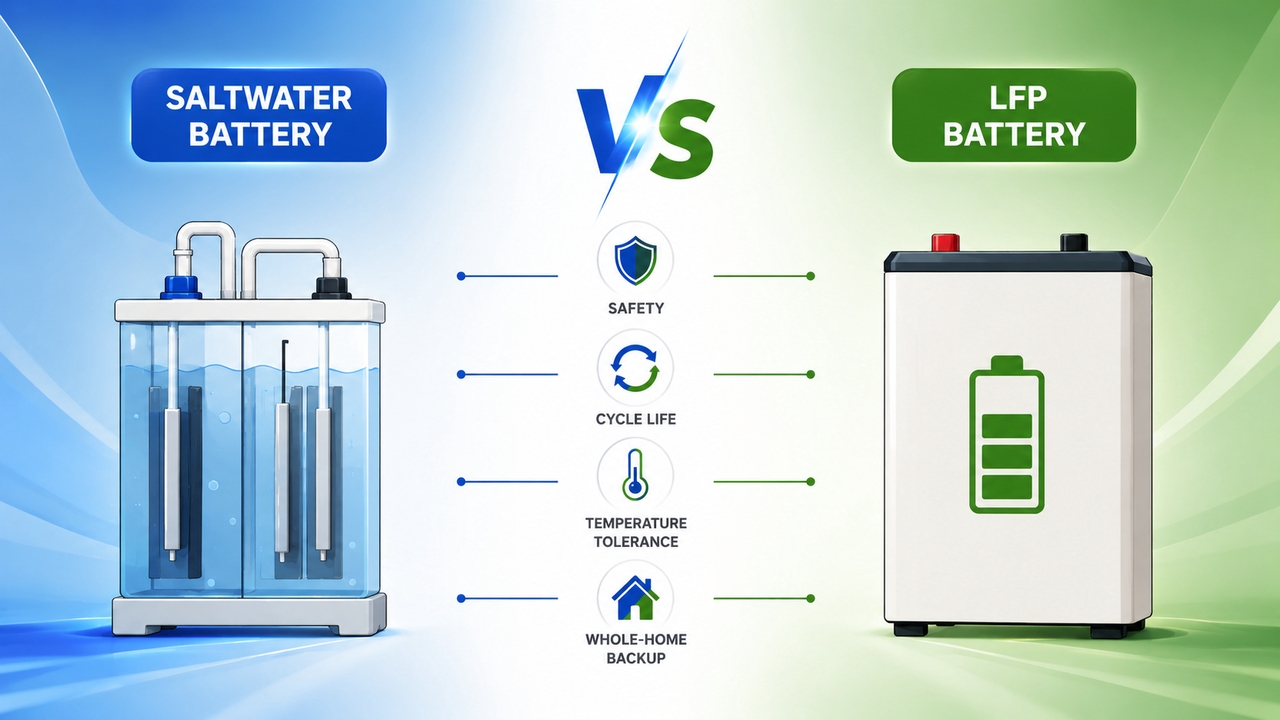 saltwater vs lfp battery storage comparison