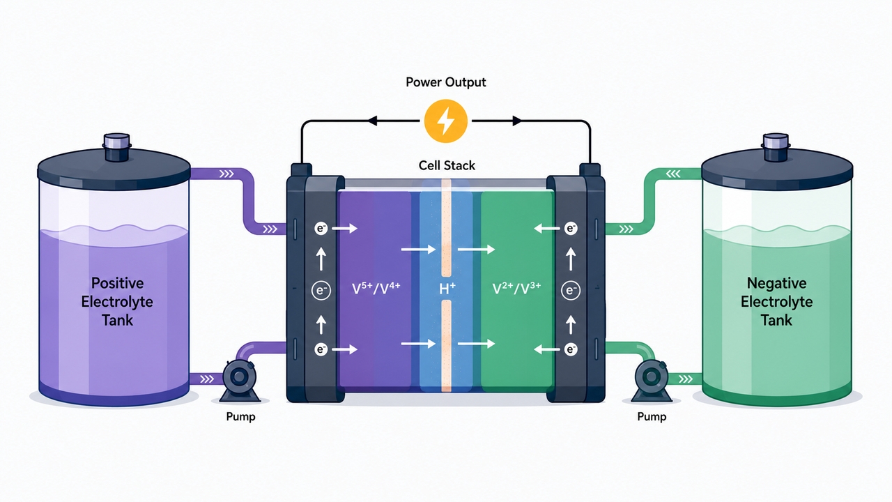 vanadium flow battery working principle