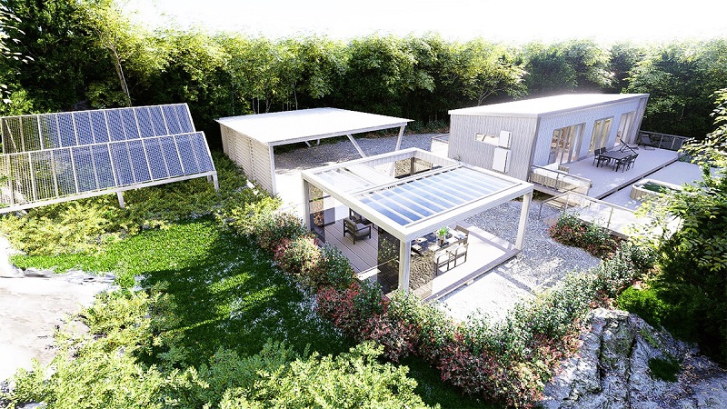 The Domaine Azimut community solar setup