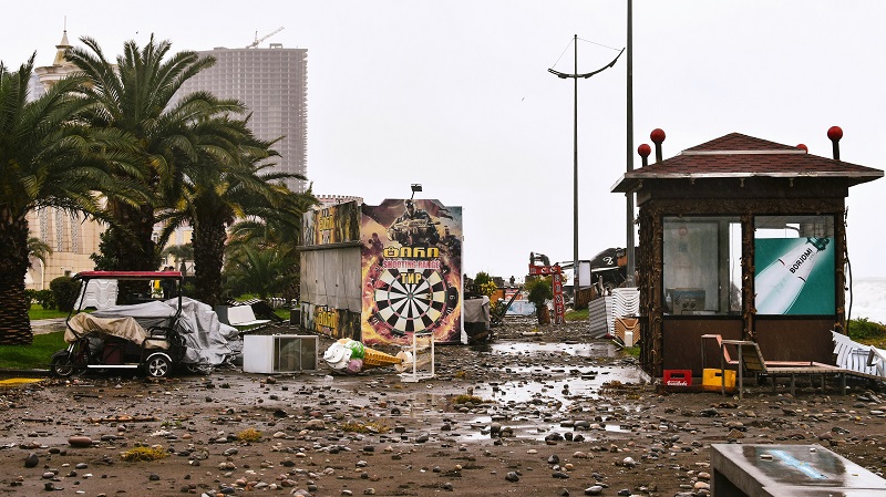 The damage left by a hurricane