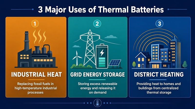 Various uses of thermal batteries