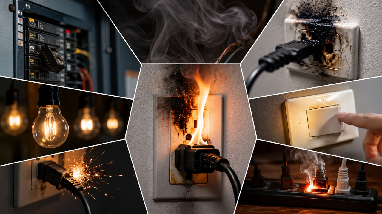 Signs of electrical fire