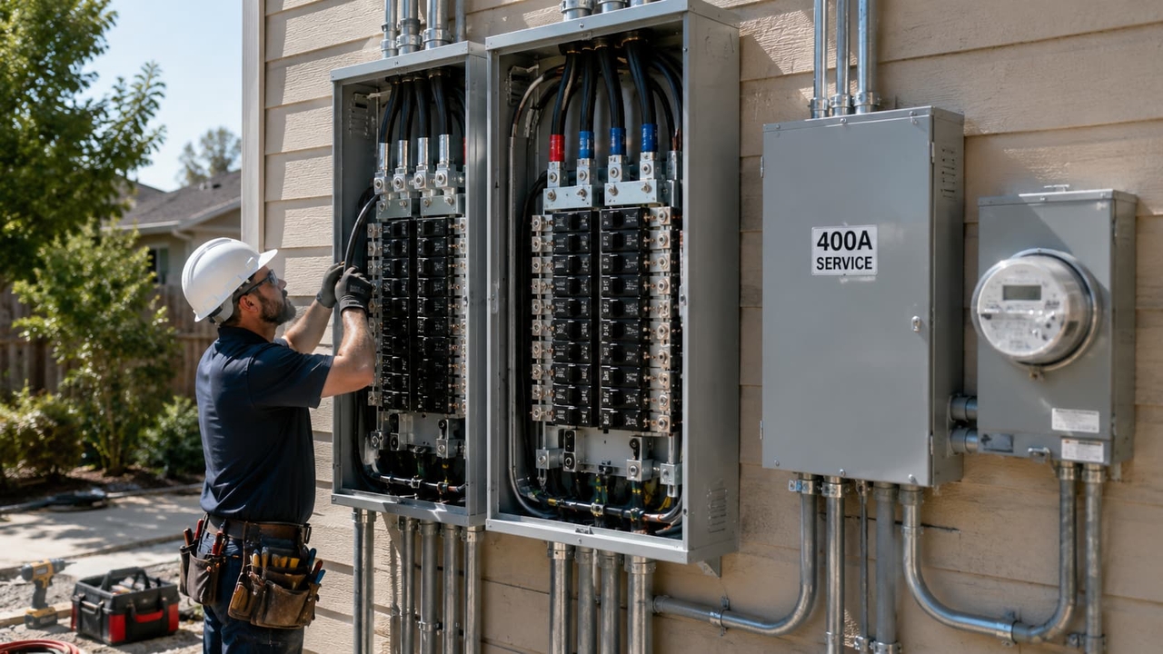 Service panel installation