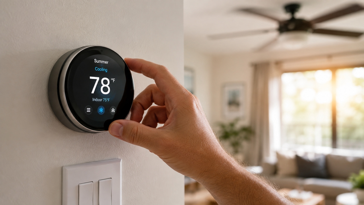 Adjusting smart home thermostat