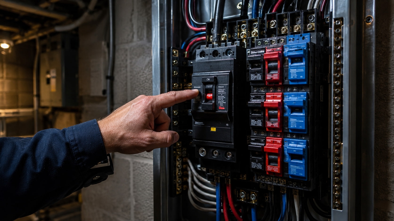 Electrical panel managing peak power