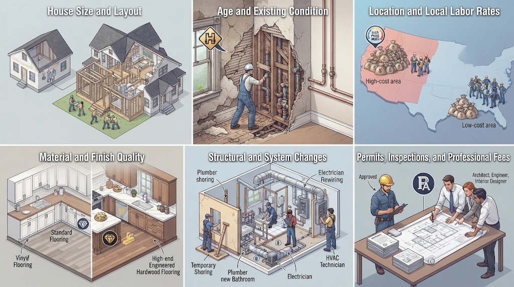  factors affect the cost of home renovation